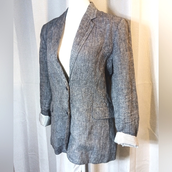 Trenery French linen gray blazer - Picture 2 of 11